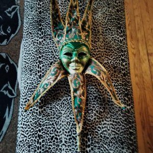Jester Venetian mask w/collar